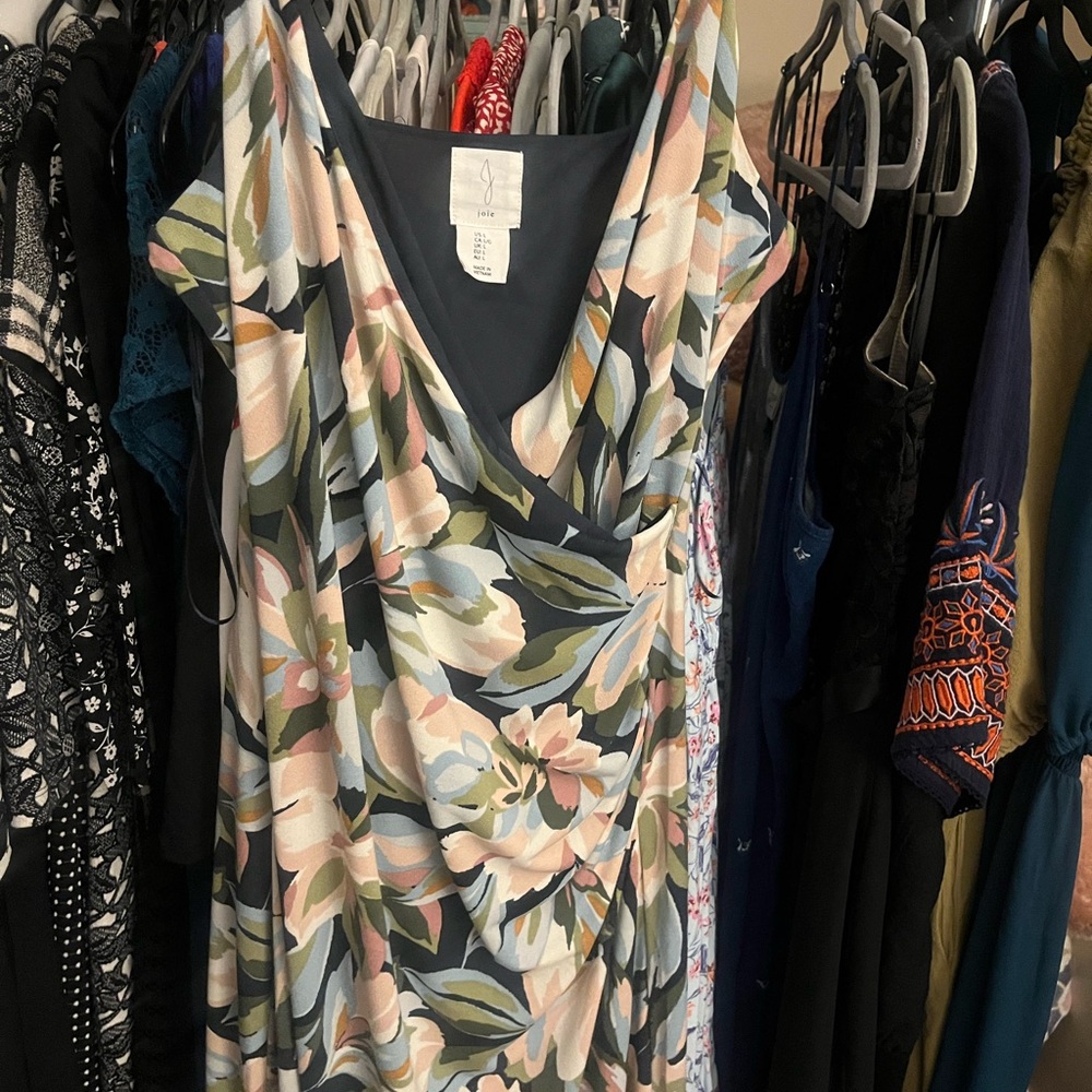 Joie Multicolor V-Neck Dress